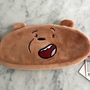 MINISO We Bare Bear Plush Pencil Case Bag